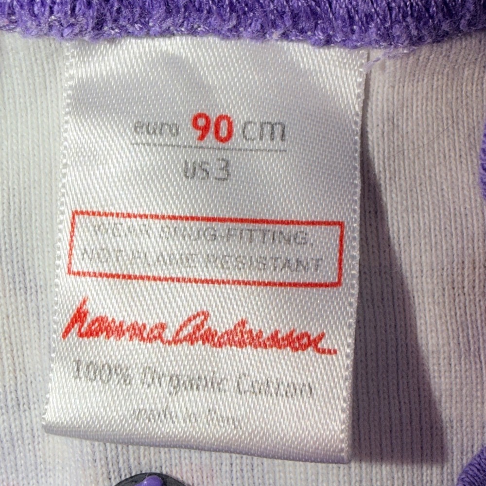 Hanna Andersson Kids Organic Cotton Bunny Pajamas Footless Size (90) 3 - Picture 4 of 4
